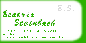 beatrix steinbach business card
